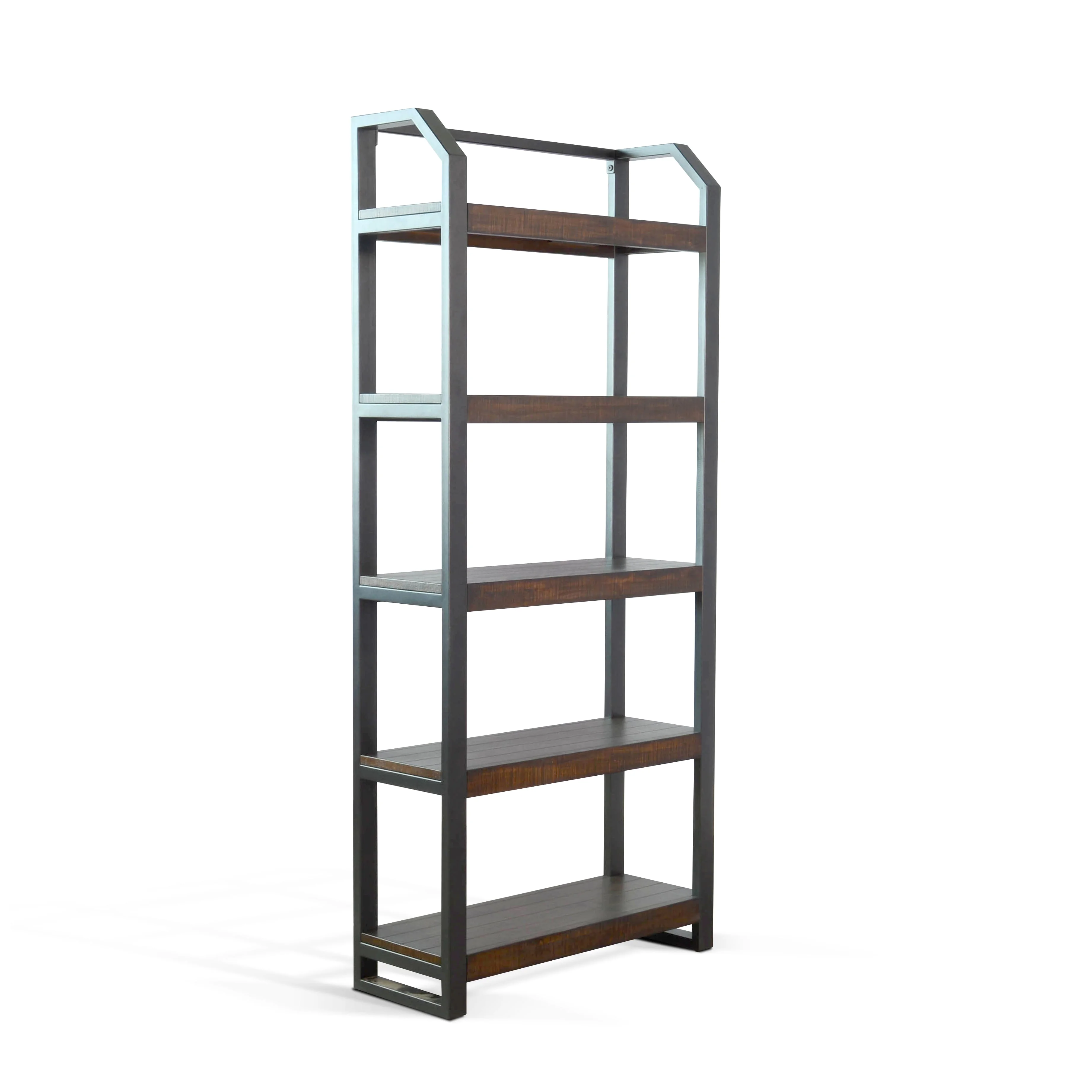 Sunny Designs Homestead 2835TL Industrial Open Shelving Bookcase