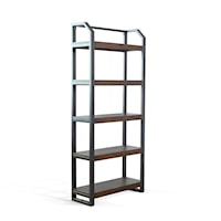 Industrial Open Shelving Bookcase
