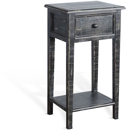 Farmhouse Side Table with Drawer