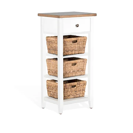 Casual Storage Rack with Baskets