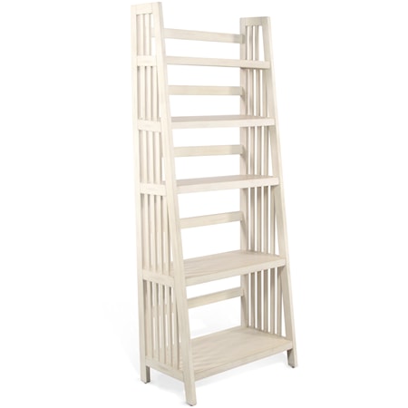 Marble White 72&quot;H Folding Bookcase