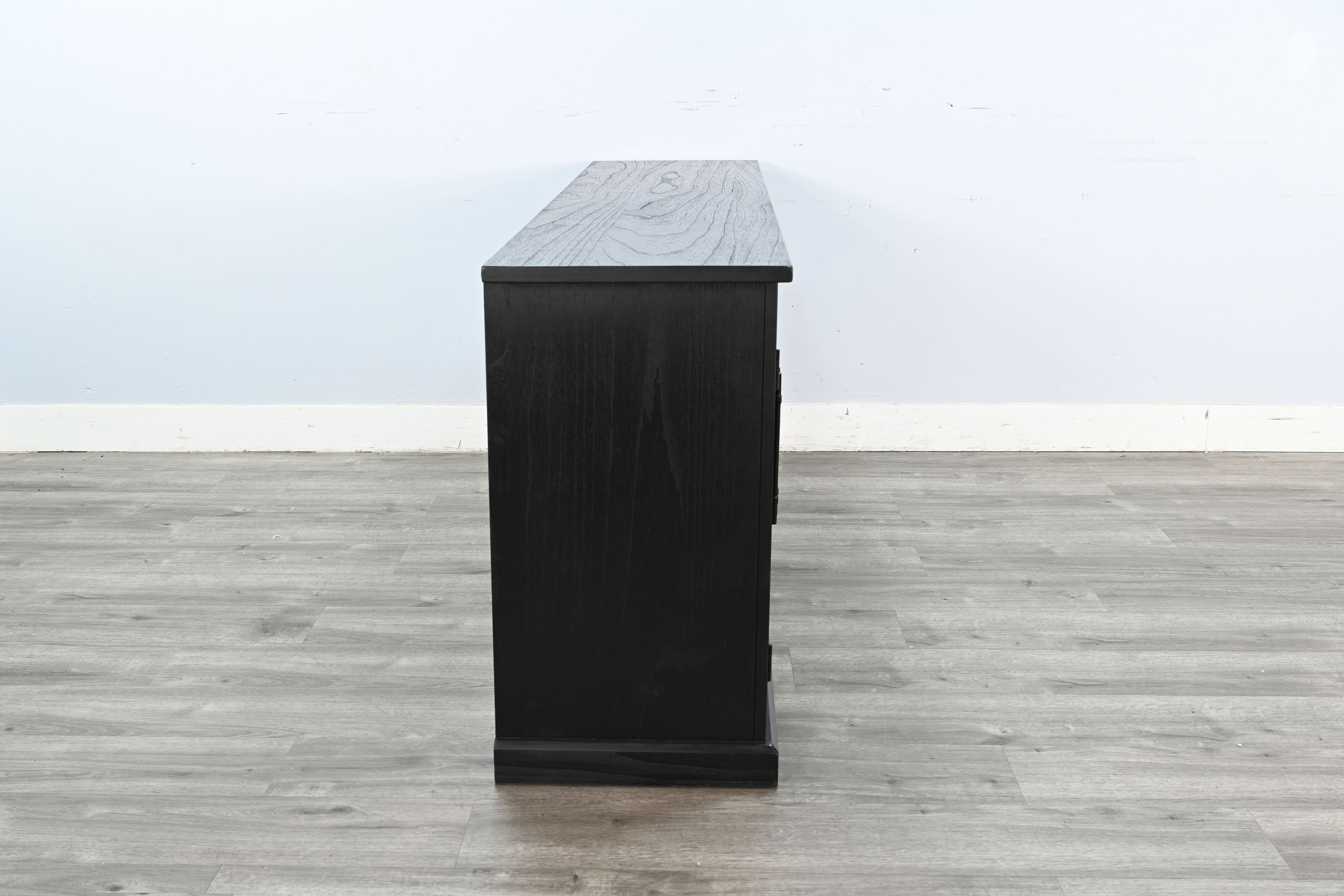 Elena Modern Black Wood Display Cabinet