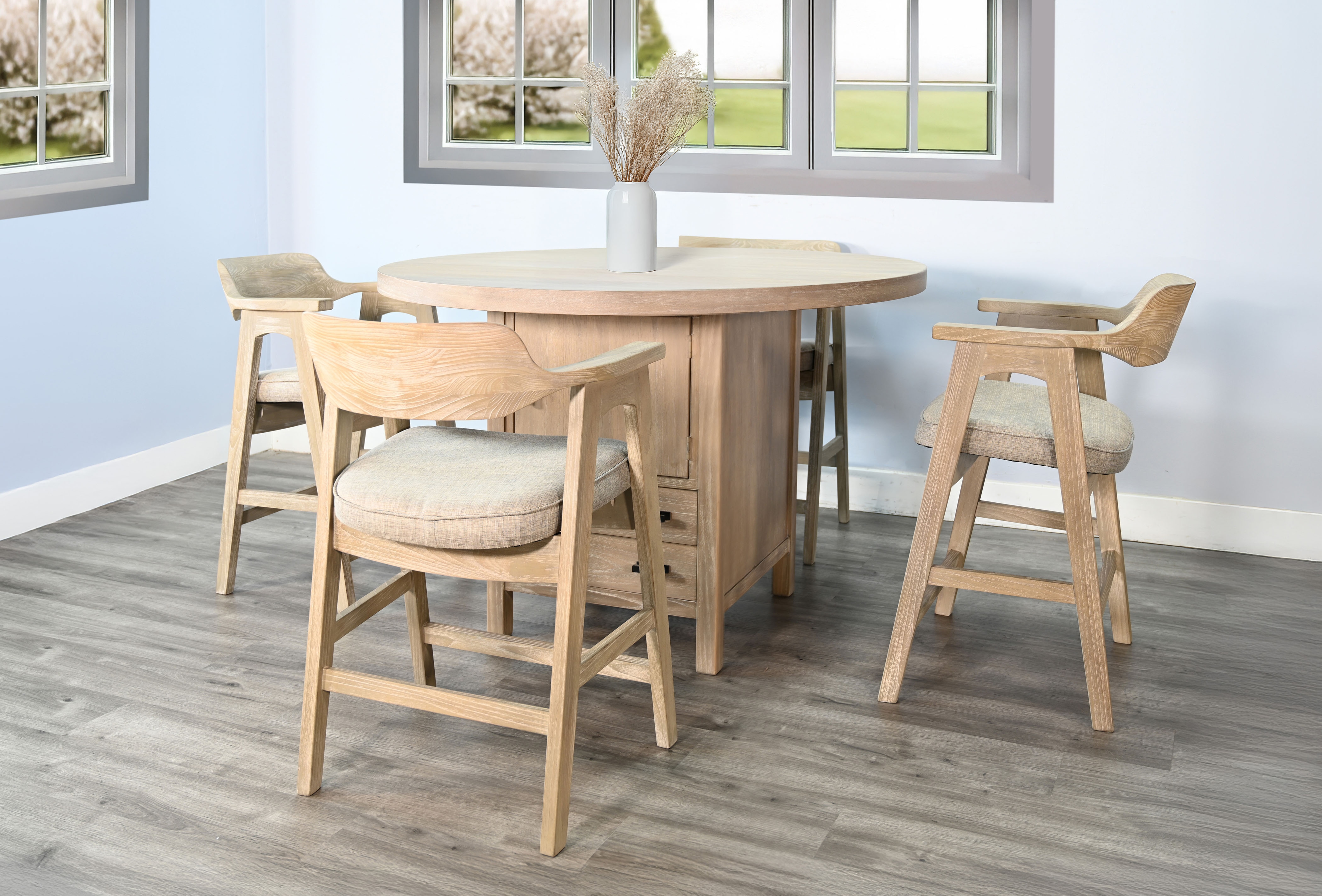 Round Dining Table Cabinet And Drawers