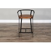 Sunny Designs Metroflex 24"H Barstool, Wood Seat