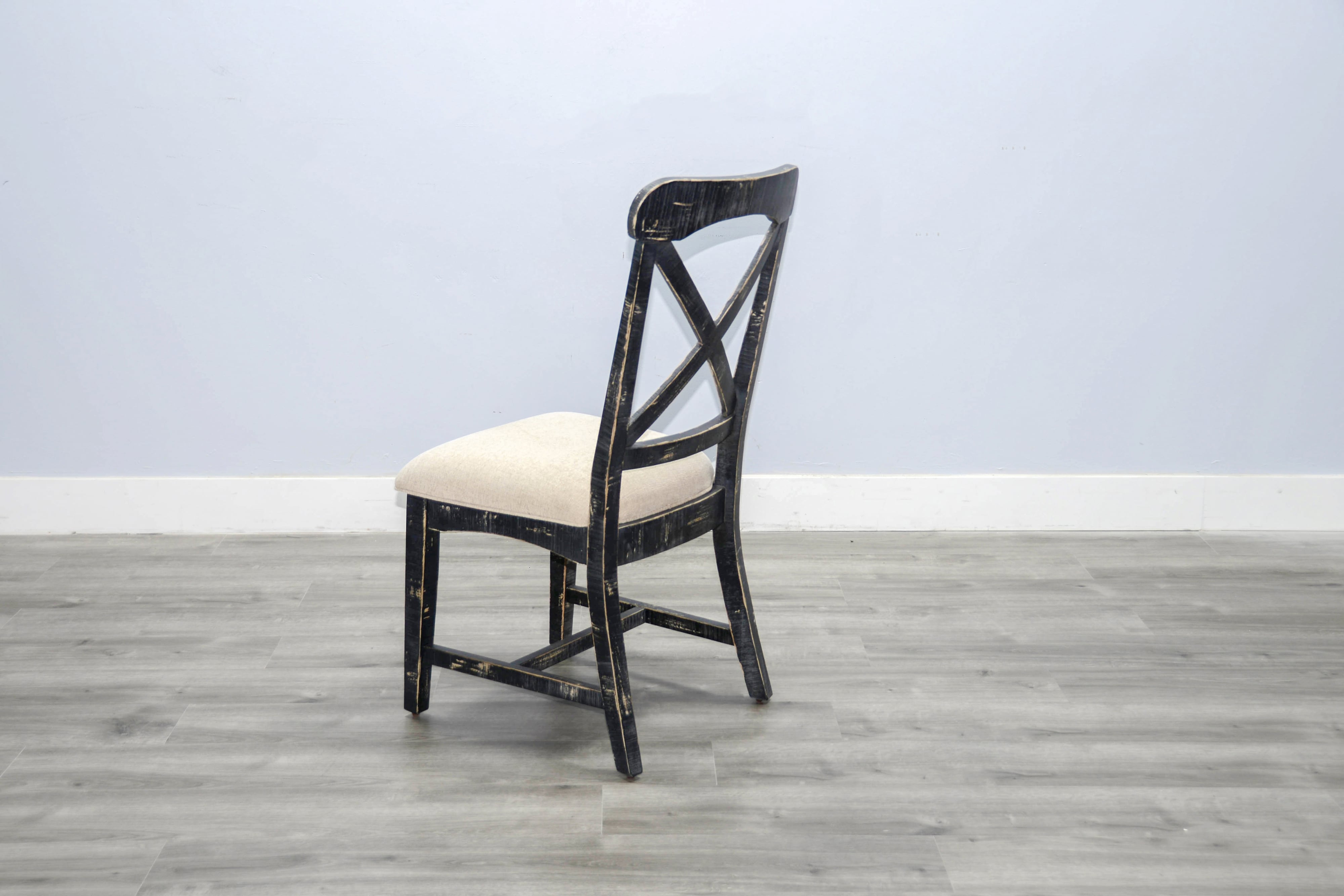 Sunny Designs Marina Black Sand Dining Chair, Cushion seat