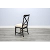 Sunny Designs Marina Black Sand Dining Chair, Cushion seat