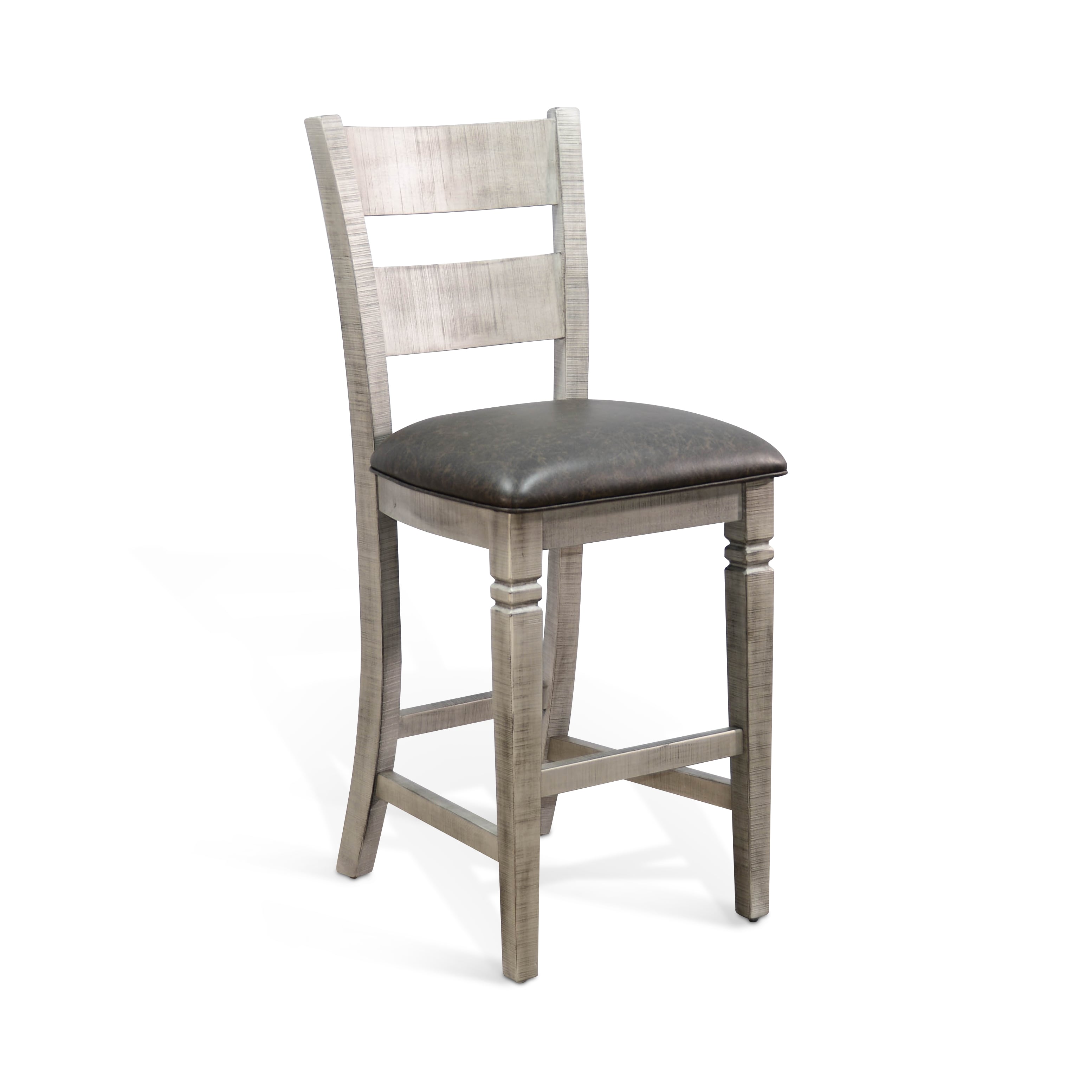 Alpine Grey Ladder-back Barstool