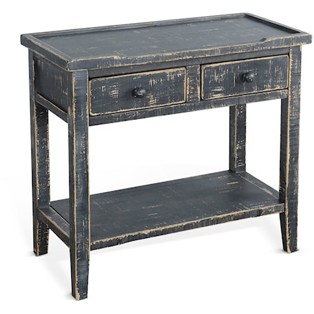 Farmhouse Side Table with Storage