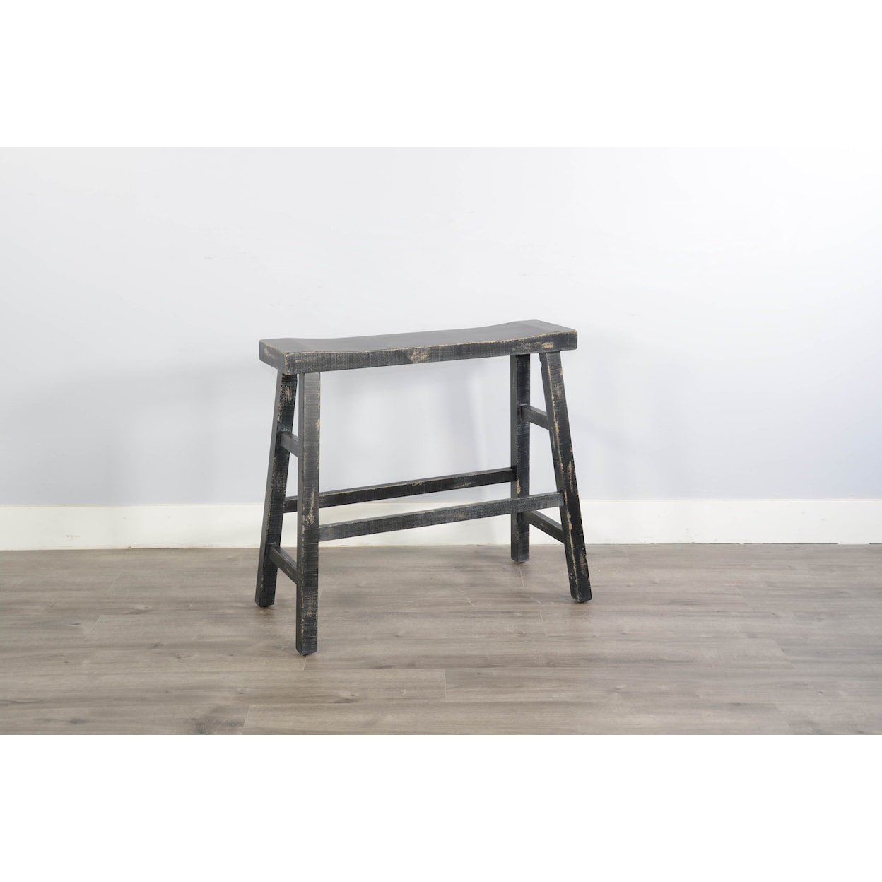 Sunny Designs Marina Black Sand 30"H Bench, Wood Seat