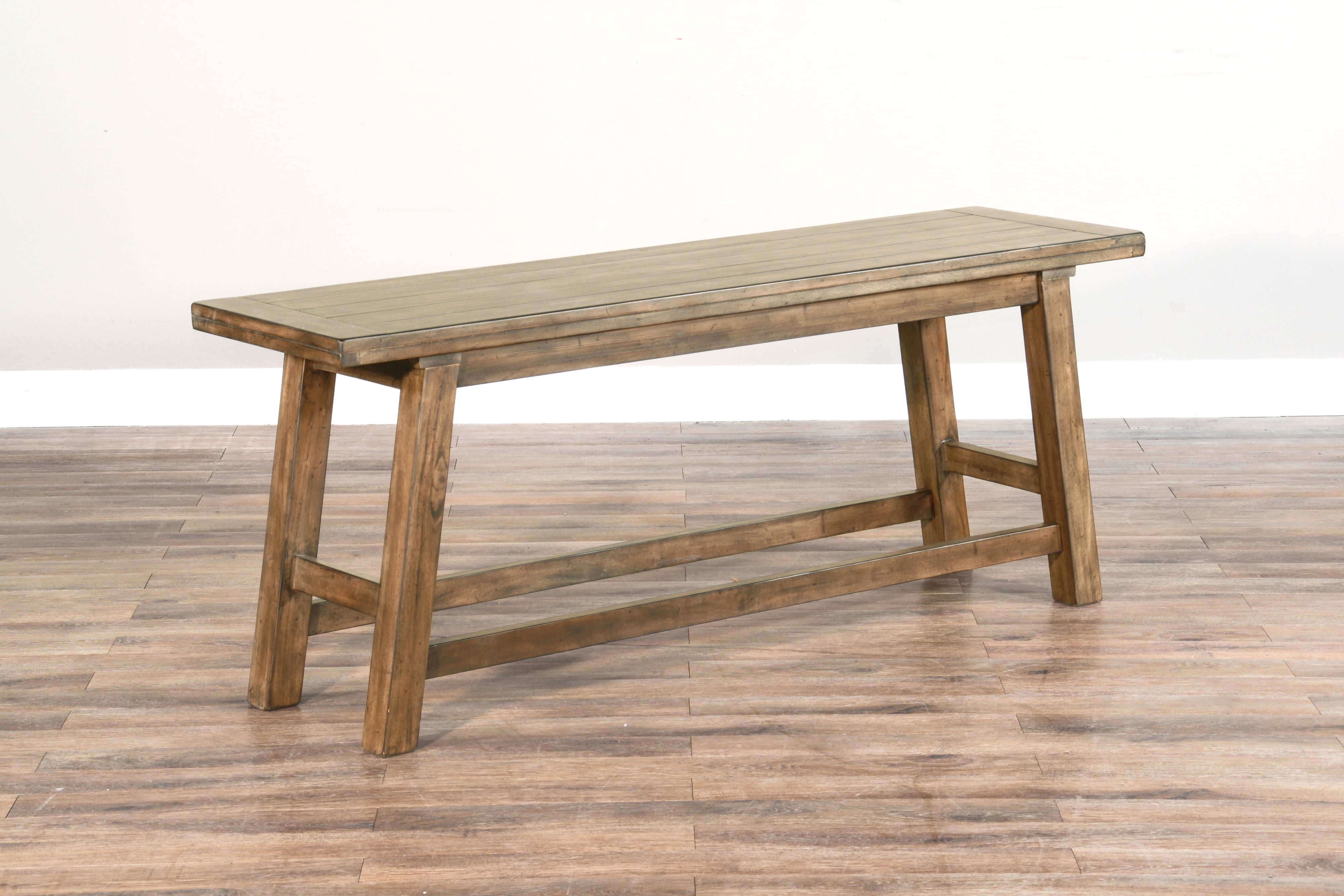 Sunny Designs Doe Valley Counter Height Bench, Wood Seat