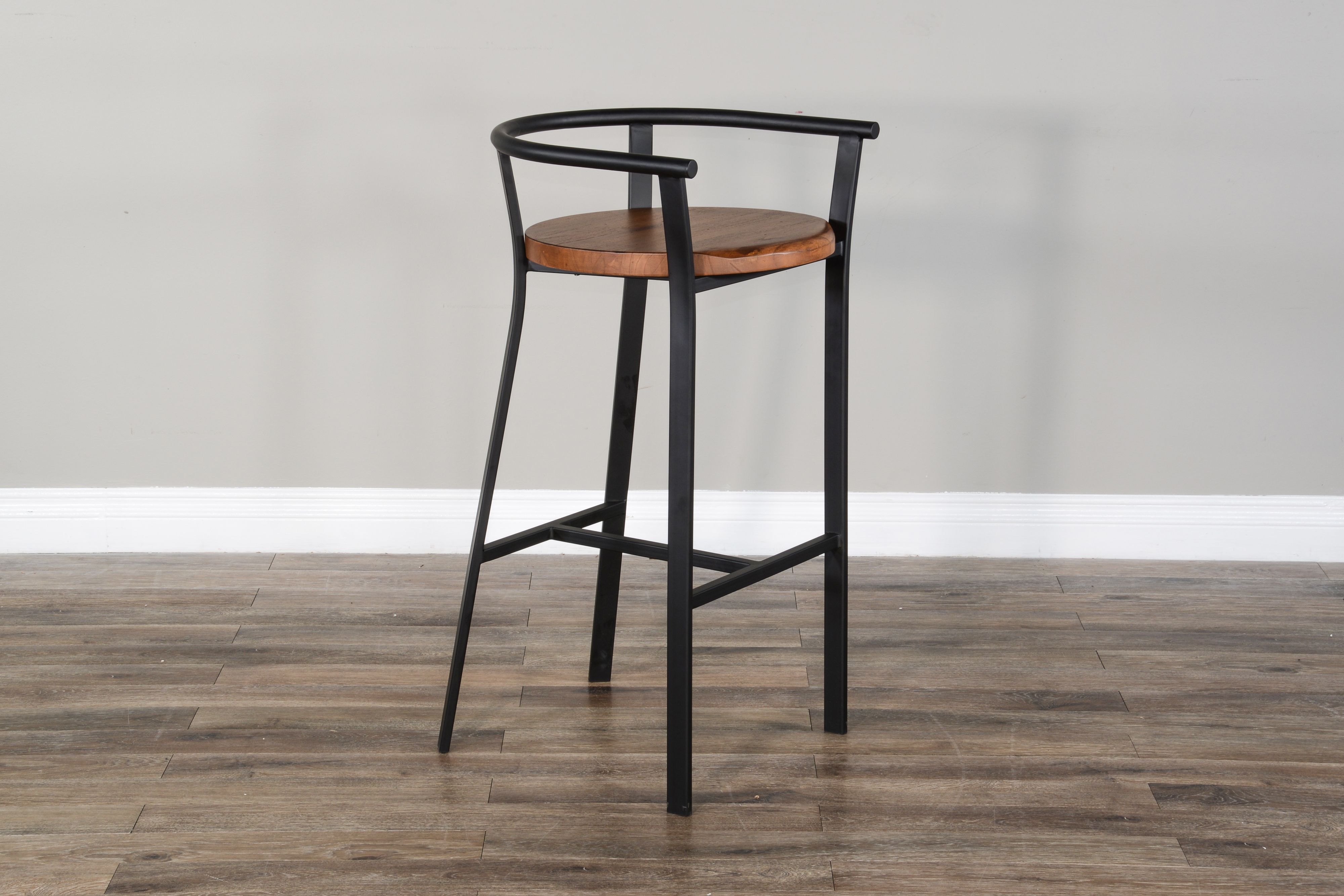 30"H Barstool, Wood Seat