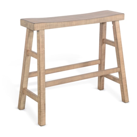 Beach Pebble 30"H Bench, Wood Seat