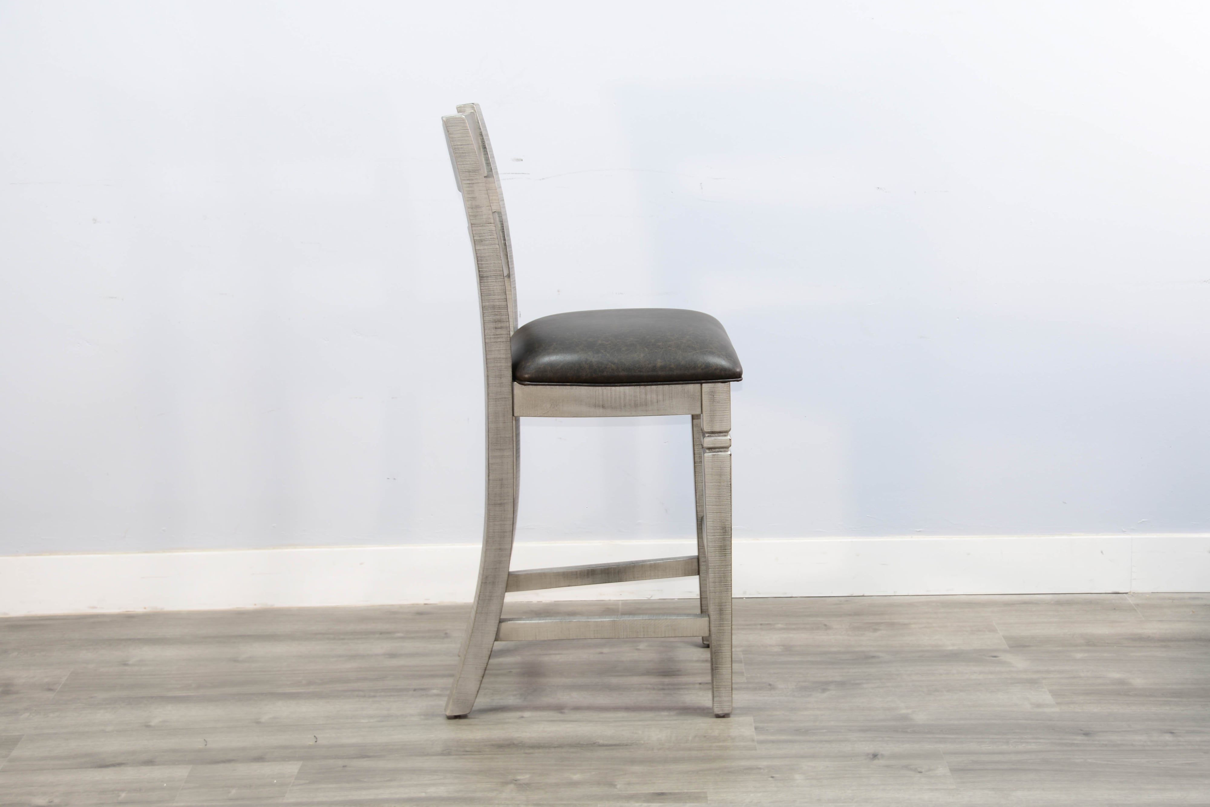 Alpine Grey Ladder-back Barstool