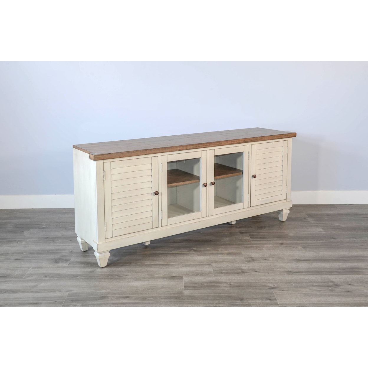 Sunny Designs Pasadena TV Console with Shutter Doors