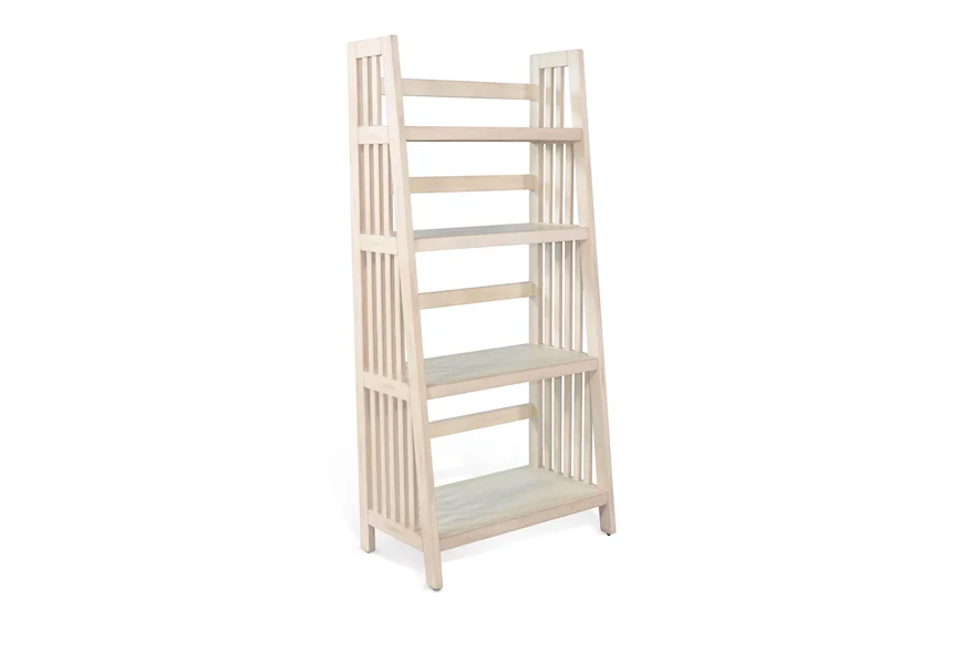 2839 Marble White 60"H Folding Bookcase by Sunny Designs at Conlin's Furniture