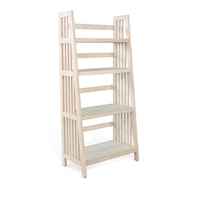 Marble White 60"H Folding Bookcase