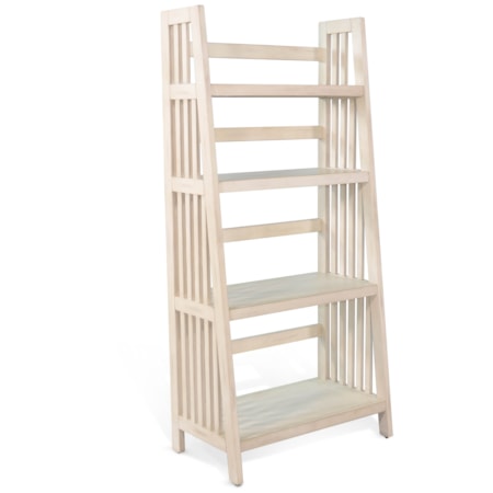 Marble White 60"H Folding Bookcase