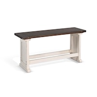 Counter Side Bench, Wood Seat