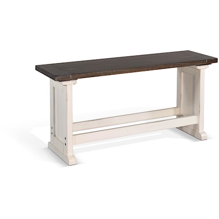 Counter Side Bench, Wood Seat