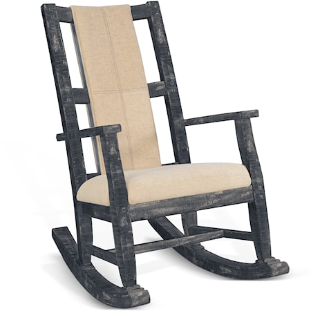 Black Sand Rocker, Cushion Seat & Back