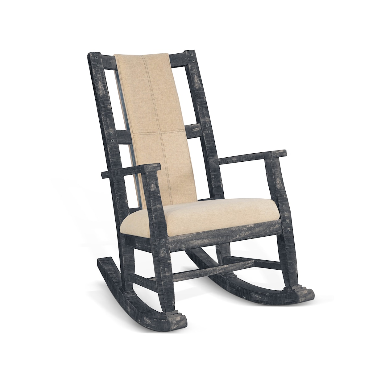 Sunny Designs Marina Black Sand Rocker, Cushion Seat & Back