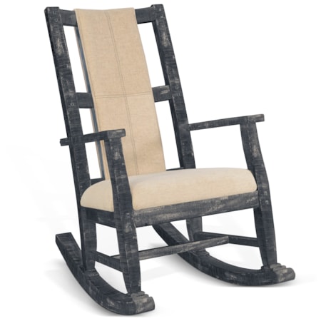 Black Sand Rocker, Cushion Seat & Back