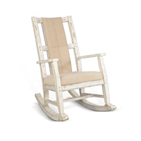 RUSTIC WHITE ROCKING CHAIR |