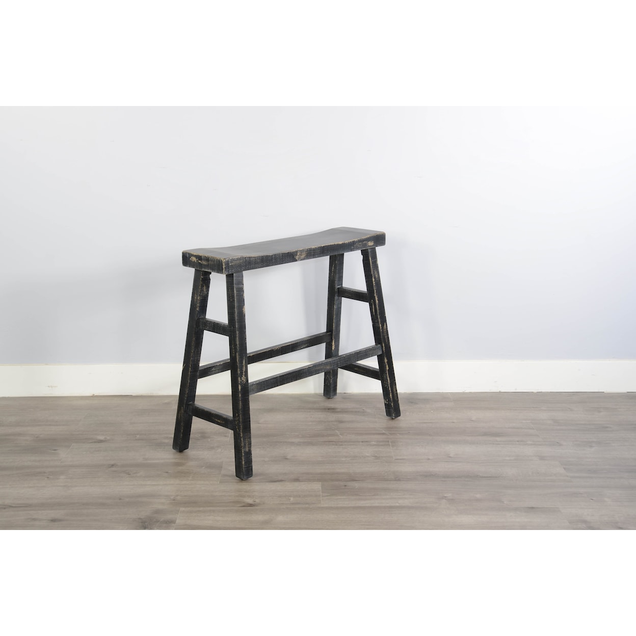 Sunny Designs Marina Black Sand 30"H Bench, Wood Seat