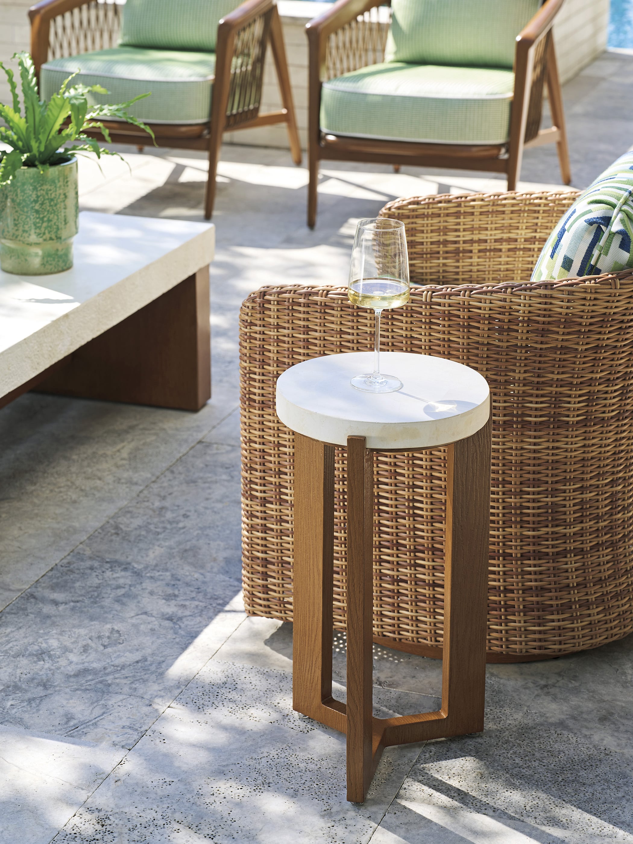 Tommy Bahama Outdoor Living Palm Desert Poolside End Table