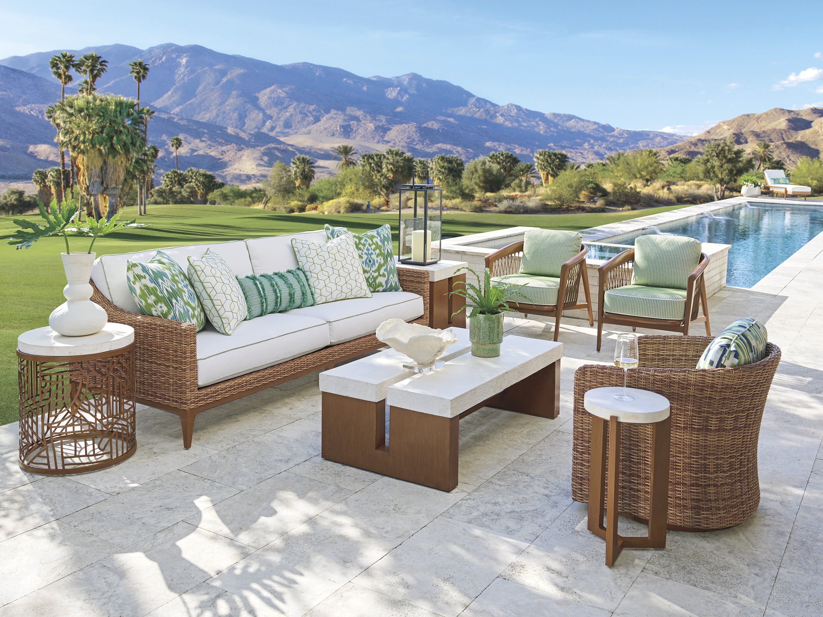 Tommy Bahama Outdoor Living Palm Desert Poolside Cocktail Table