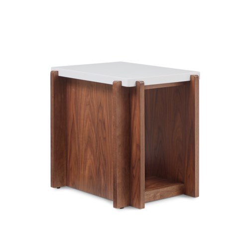 Transitional Rectangular Open-Space End Table