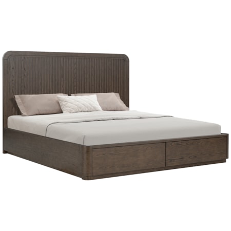 King Panel Storage Bed