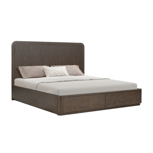 Modern Casual King Panel Storage Bed
