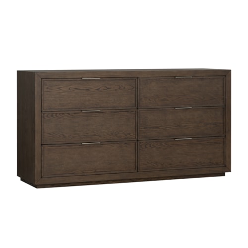 Contemporary Six-Drawer Dresser with Soft-Close Drawers