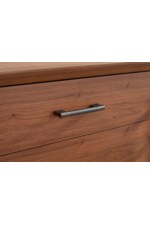 Flexsteel Statements Lincoln Mid-Century Glass-Door Buffet with Adjustable Shelving