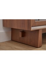 Flexsteel Statements Lincoln Mid-Century Glass-Door Buffet with Adjustable Shelving