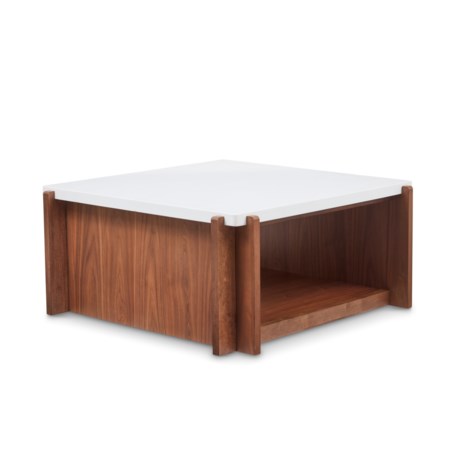 37" Sq. Open-Space Coffee Table w/Casters