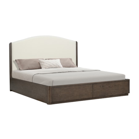 King Upholstered Storage Bed