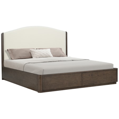 King Upholstered Storage Bed