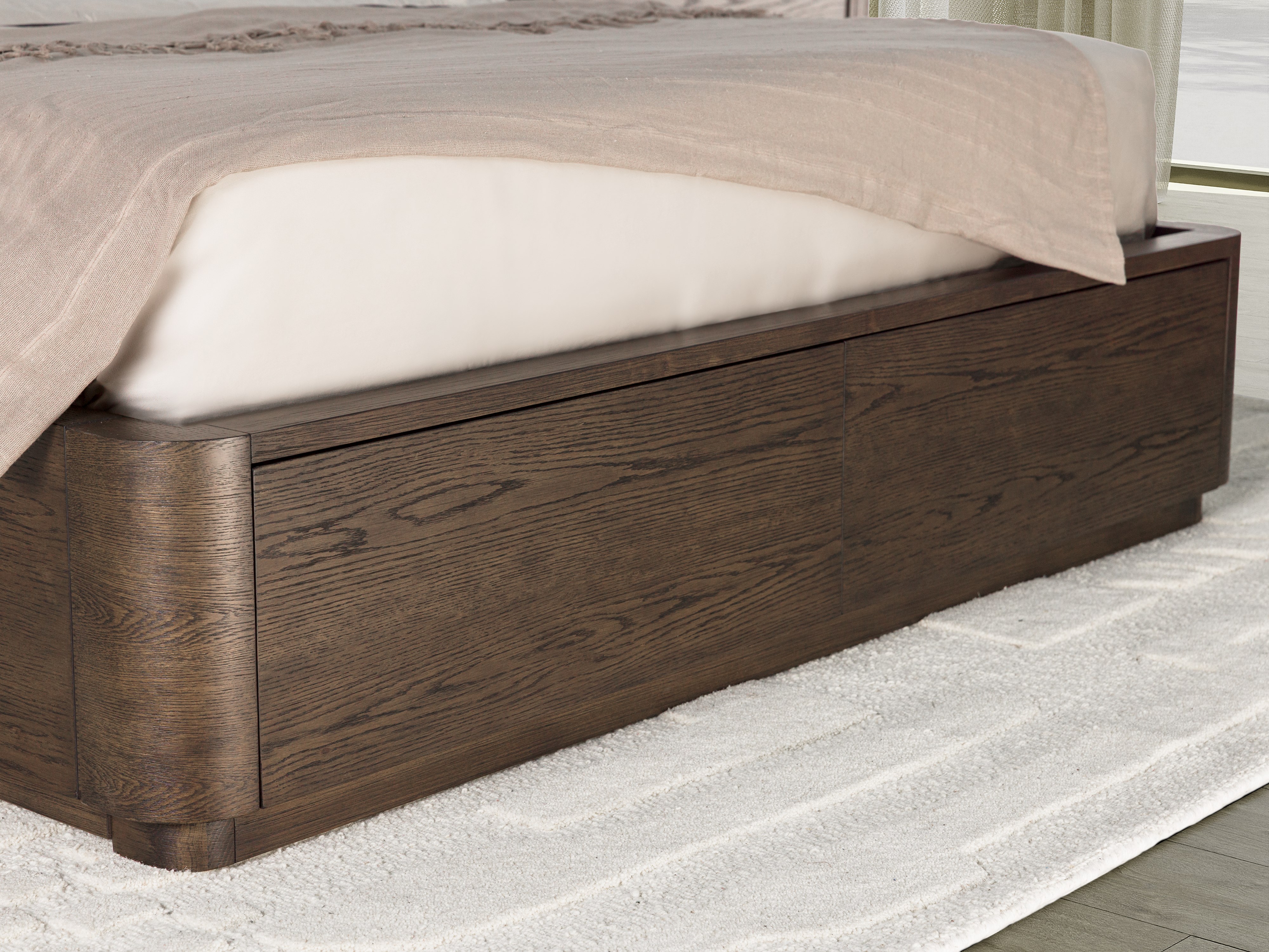 Queen Panel Storage Bed