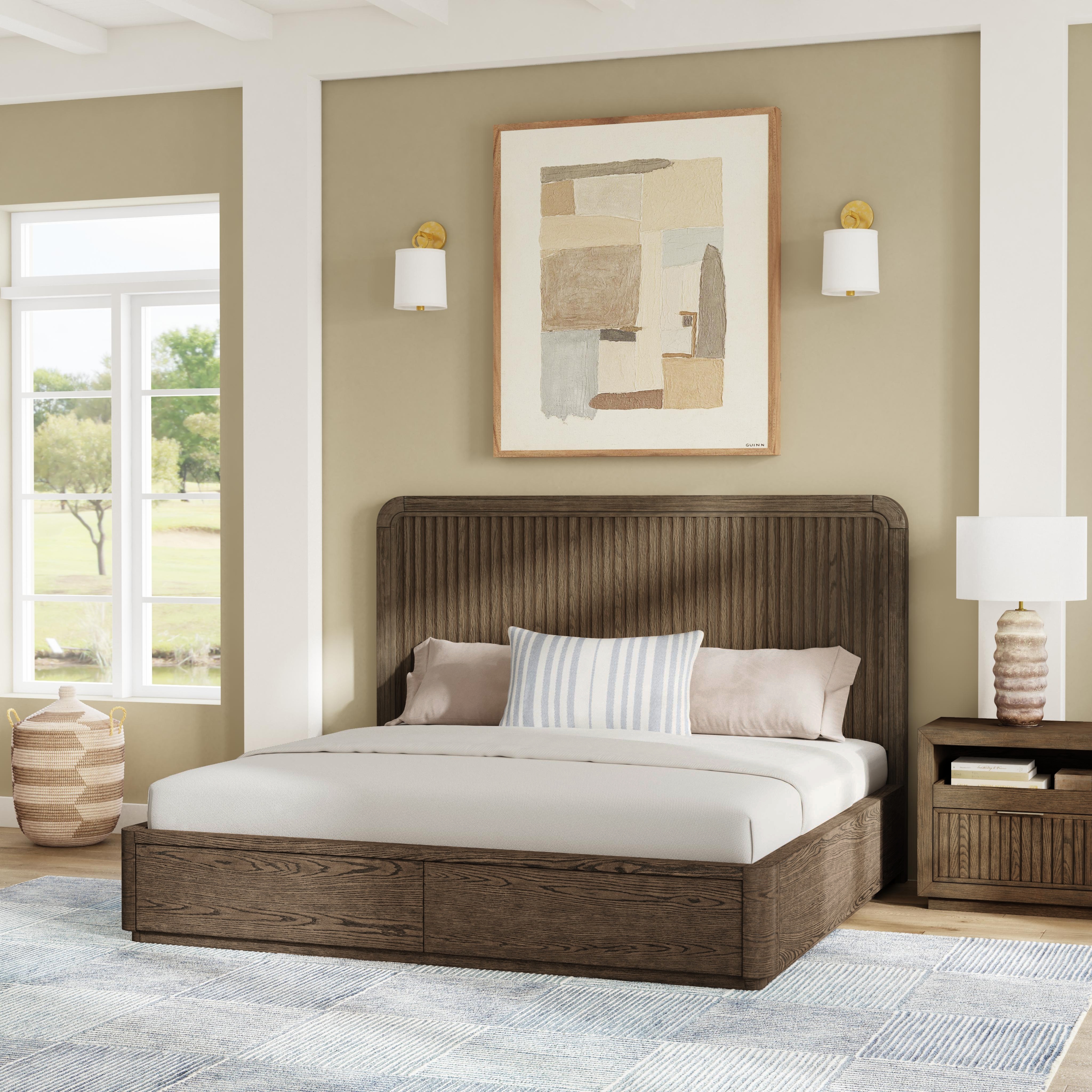 Flexsteel Statements Athens King Panel Storage Bed