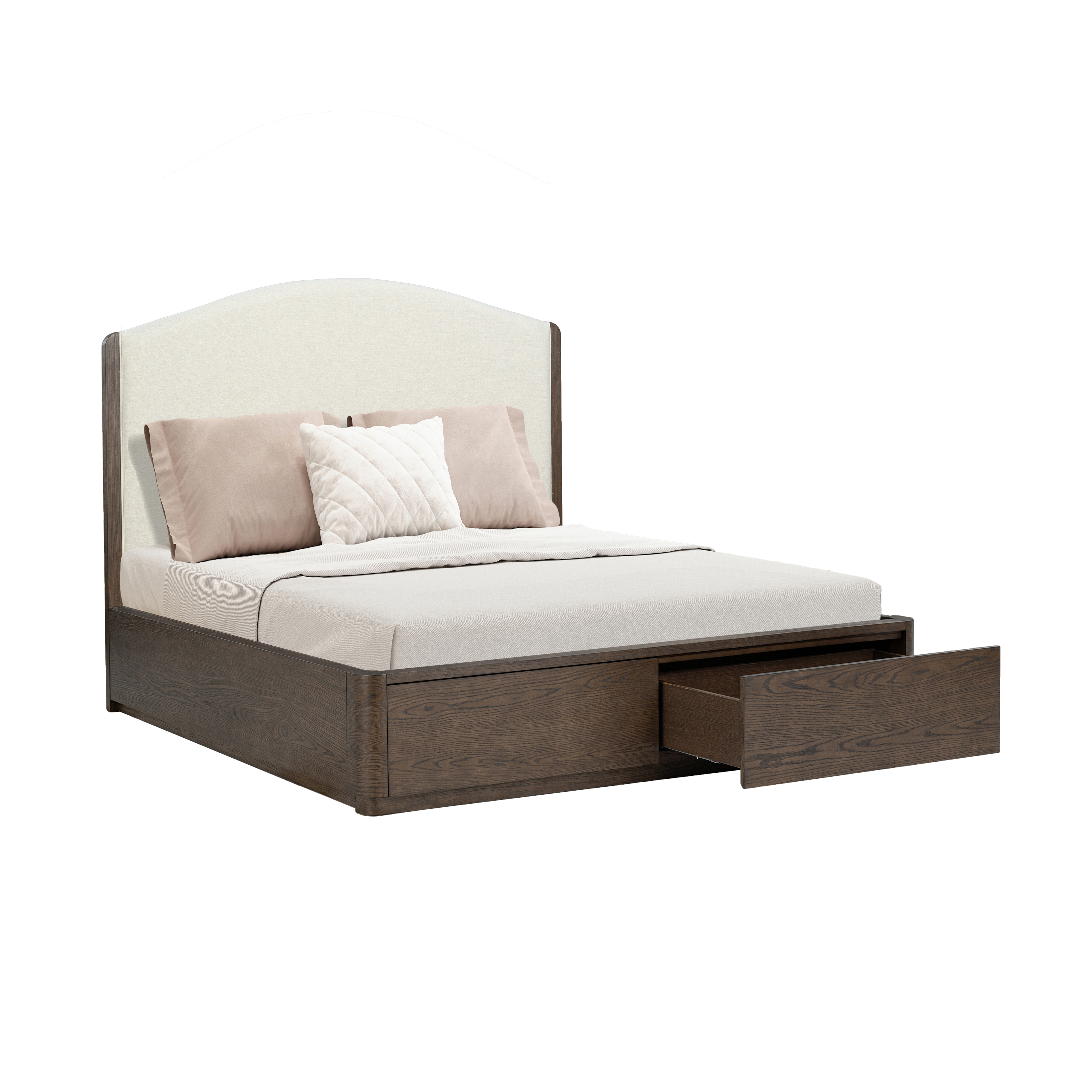 Queen Upholstered Storage Bed