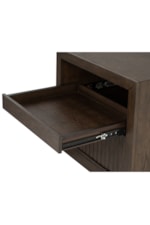 Flexsteel Statements Athens Contemporary Single-Drawer Open Nightstand with Wireless Charging