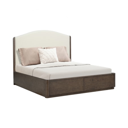 Queen Upholstered Storage Bed