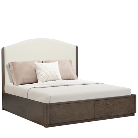 Queen Upholstered Storage Bed