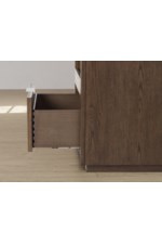 Flexsteel Statements Athens Contemporary Single-Drawer Open Nightstand with Wireless Charging