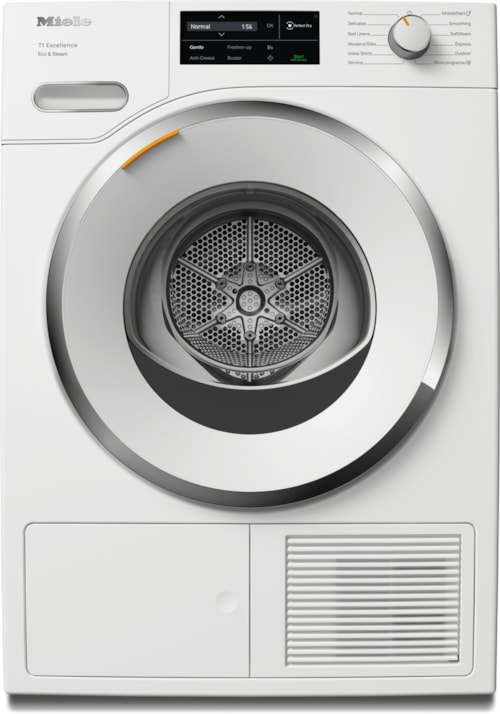 Txi680wp Eco & Steam Lotus White - T1 Heat-Pump Dryer: 18Lb  Comfortsensor  Steamfinish  Honeycomb Drum  Fragrancedos  Miele@Home