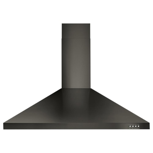 Whirlpool 36" Contemporary Black Stainless Wall Mount Range Hood