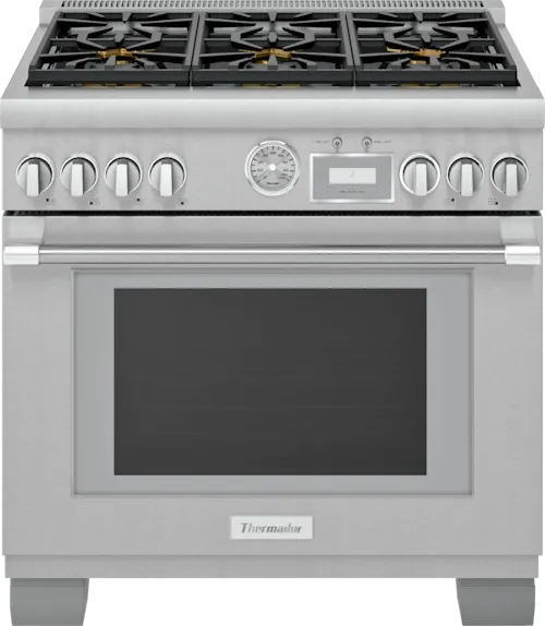 Prd366wgu Dual Fuel Professional Range 36'' Pro Grand® Commercial Depth Stainless Steel