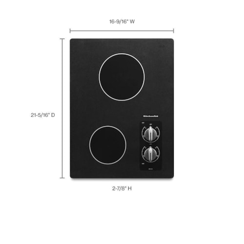 15" Electric Cooktop With 2 Radiant Elements